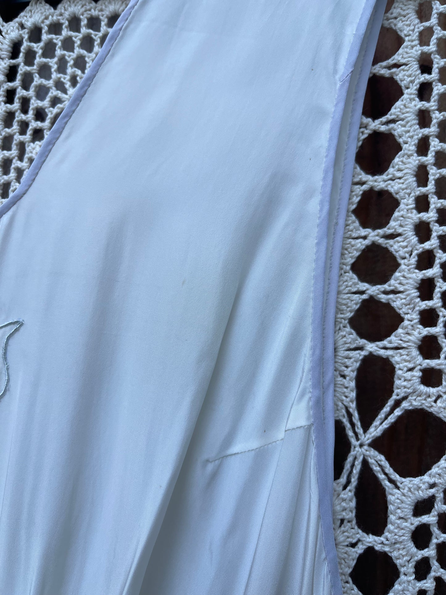 1950s Ivory Cherub Embroidered Slip Dress