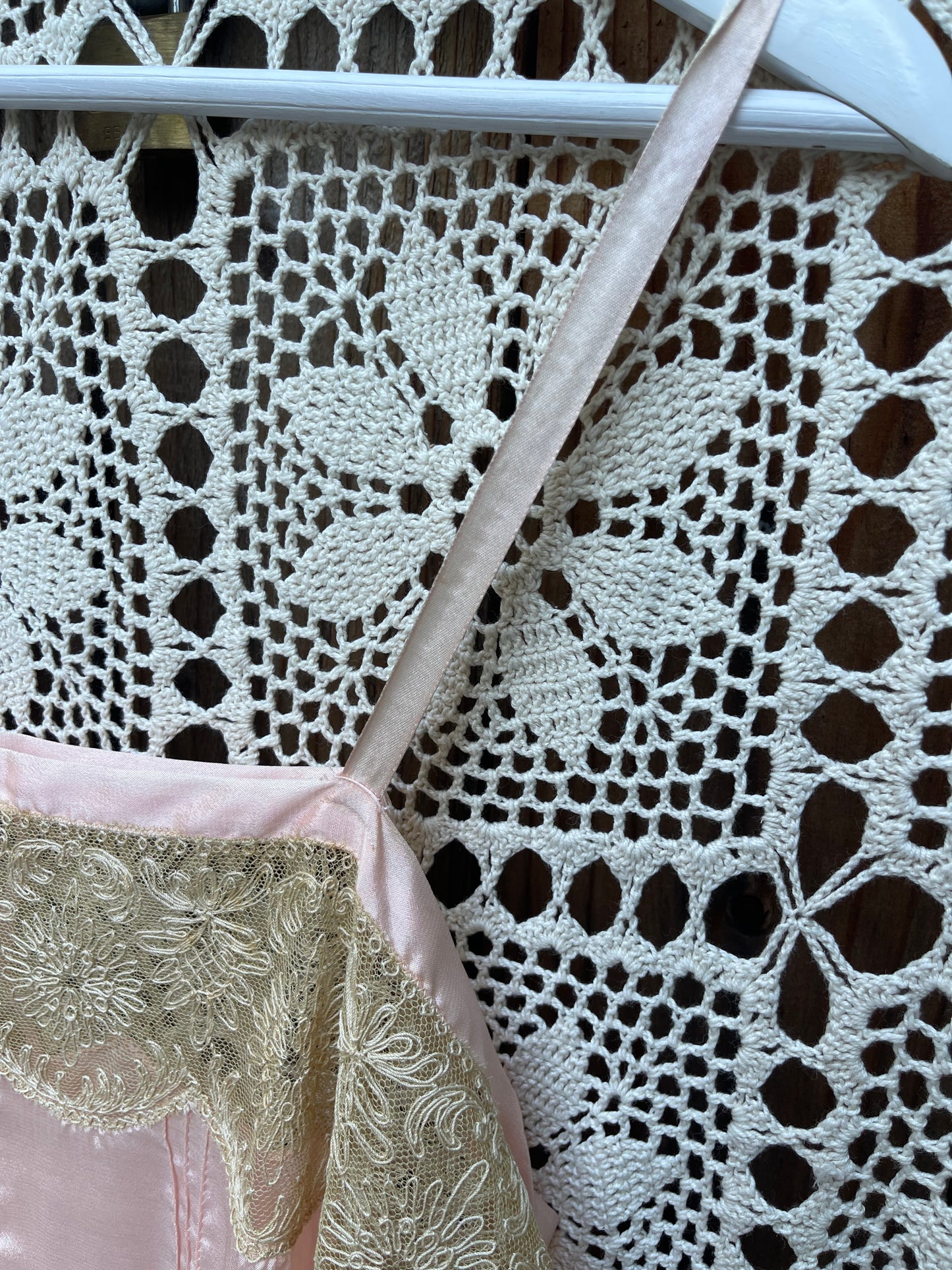 1920s Pink Silk Rosette Step-In